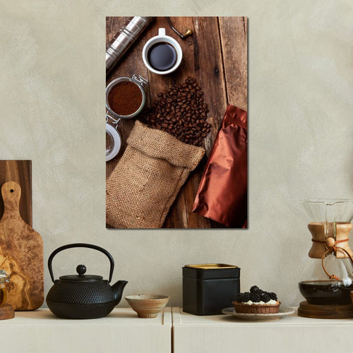 Fresh Coffee Bag Canvas Wall Art
