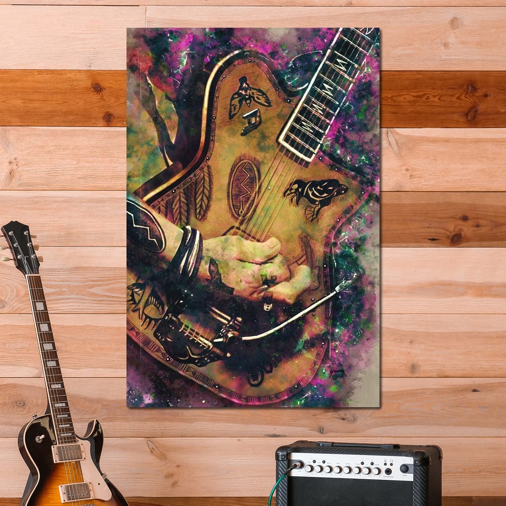 Johnny Depp's Guitar Canvas Wall Art