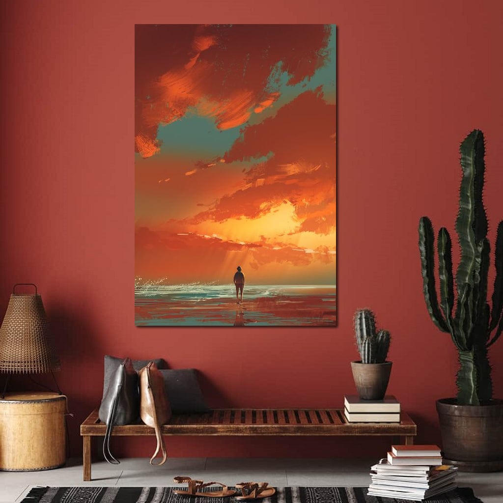 Admiring The Sunset Canvas Wall Art