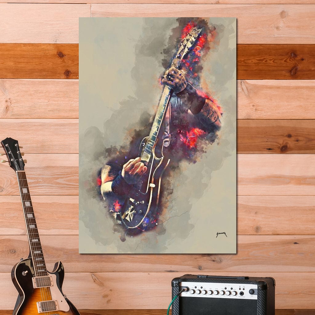 James Hetfield's Electric Guitar Canvas Wall Art