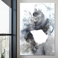Romantic Kiss Canvas Wall Art