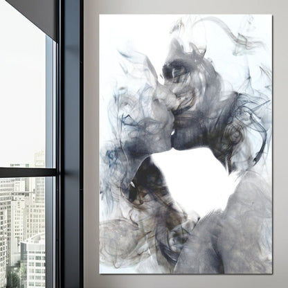 Romantic Kiss Canvas Wall Art