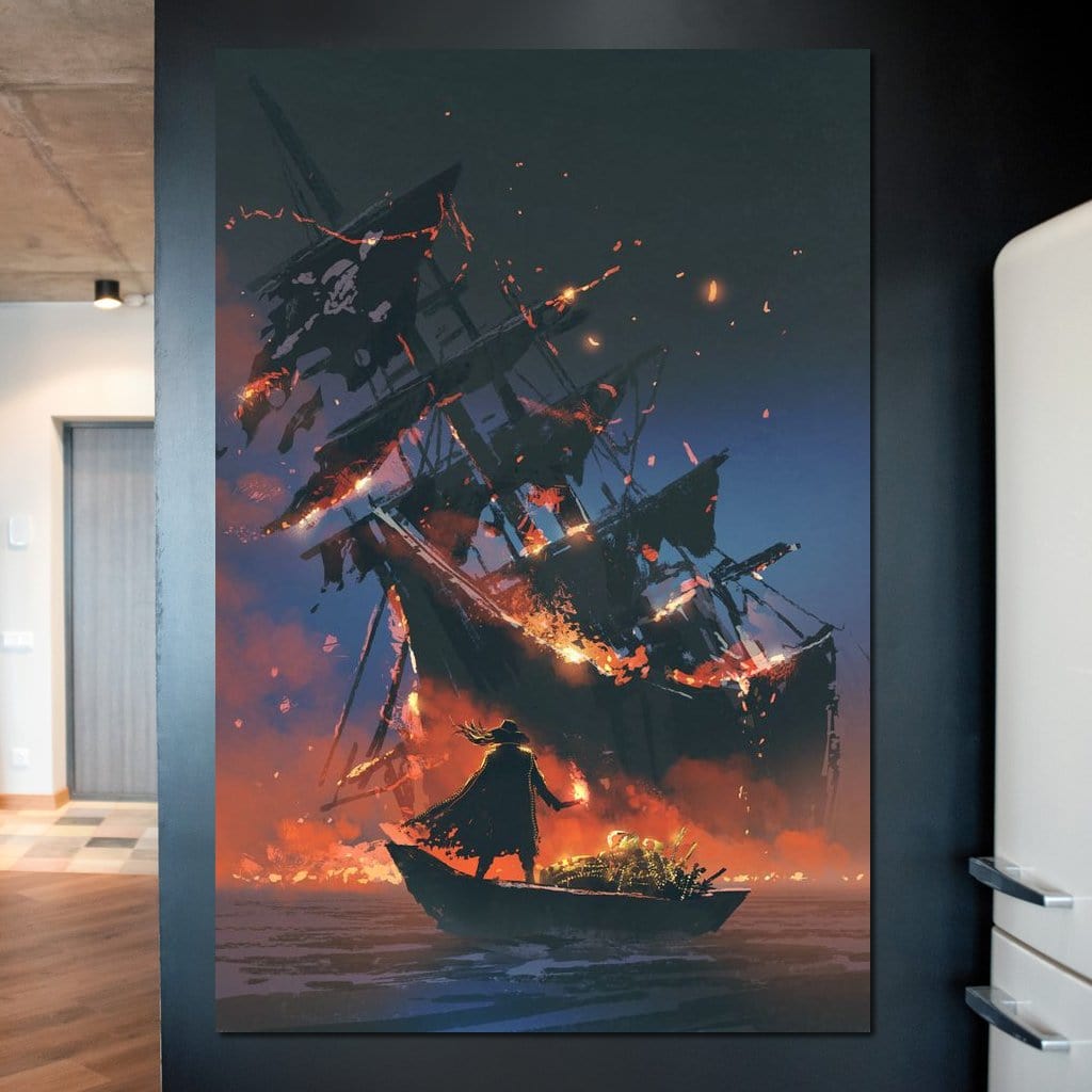 Stealing The Treasure Canvas Wall Art