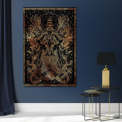 Zodiac sign Pisces Canvas Wall Art