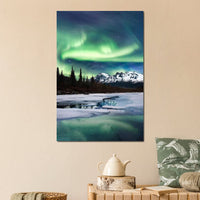 Northern Lights Landscape Canvas Wall Art