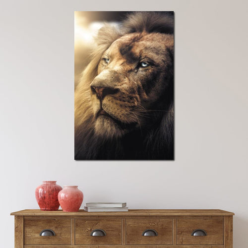 Lion Boss Canvas Wall Art