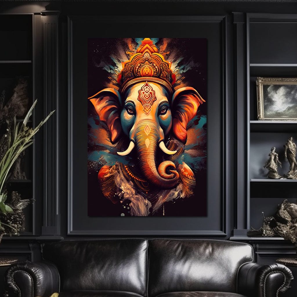 Ganesha's Blessing Canvas Wall Art