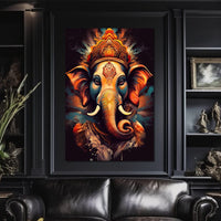 Ganesha's Blessing Canvas Wall Art