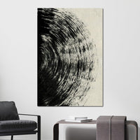 Abstract Black Circle Canvas Wall Art