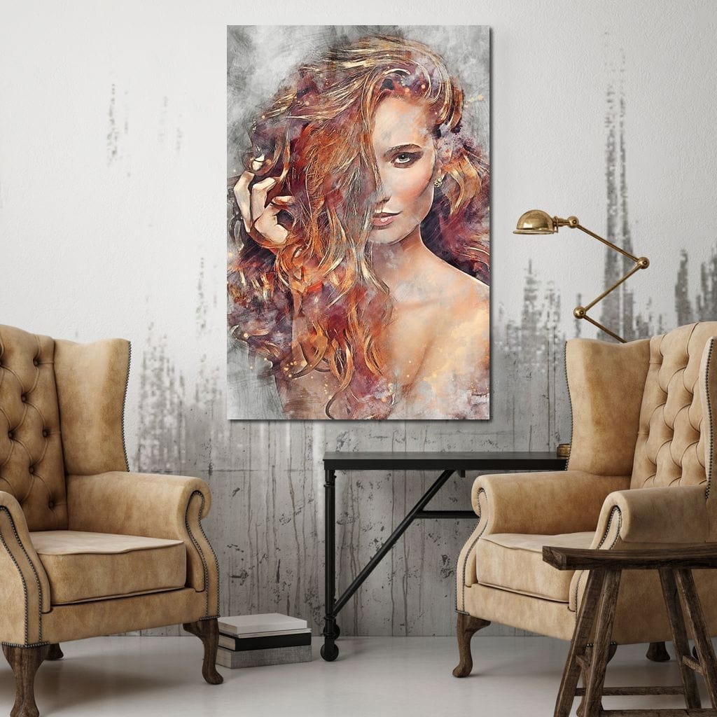 Girl Watercolor 2 - Mateo Canvas Wall Art
