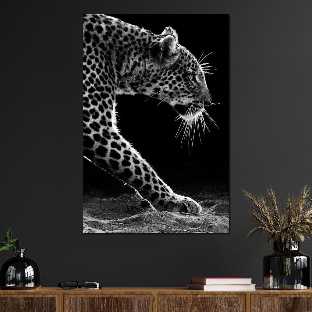 Black and white Leopard Canvas Wall Art