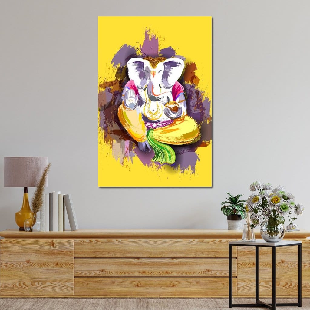 Jai Shree Ganesh Canvas Wall Art