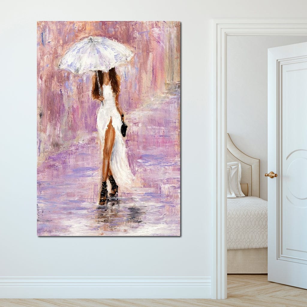 The Bridesmaid Under the Rain Canvas Wall Art