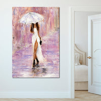 The Bridesmaid Under the Rain Canvas Wall Art