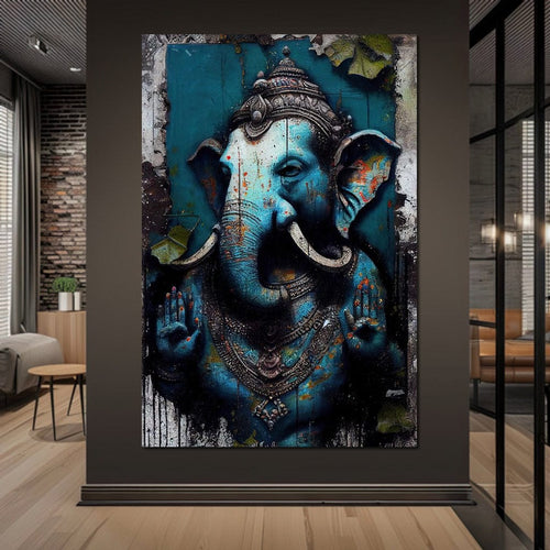 Wise Ganesha Canvas Wall Art