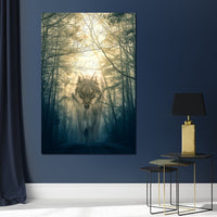 Wolf Walking - Alex Graphex Canvas Wall Art