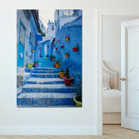 Chefchaouen - Blue village in Morocco Canvas Wall Art