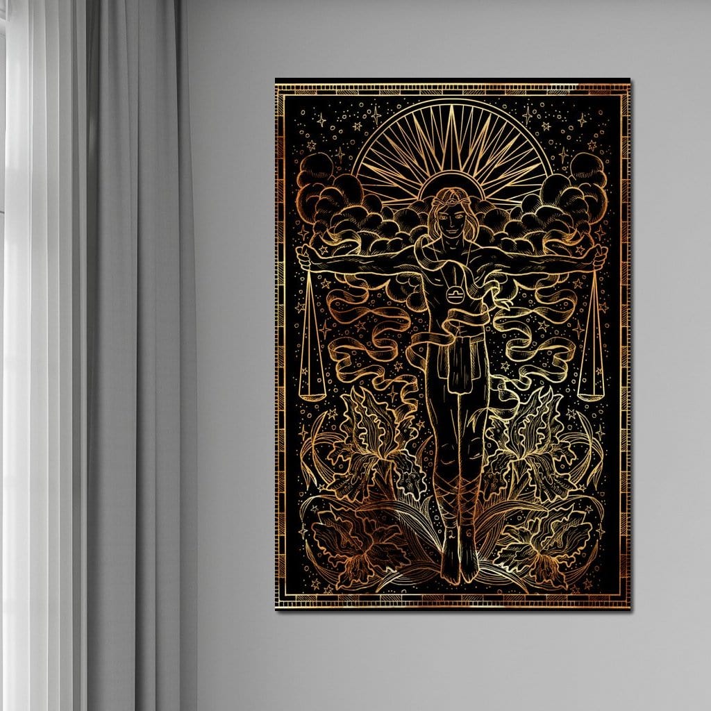Zodiac sign Libra Canvas Wall Art