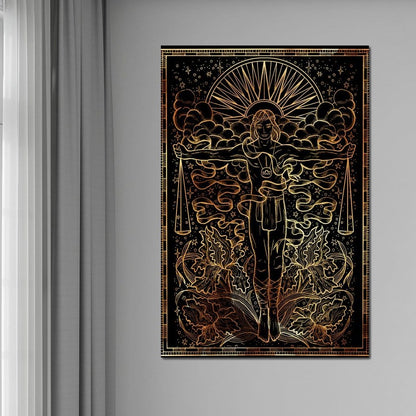 Zodiac sign Libra Canvas Wall Art