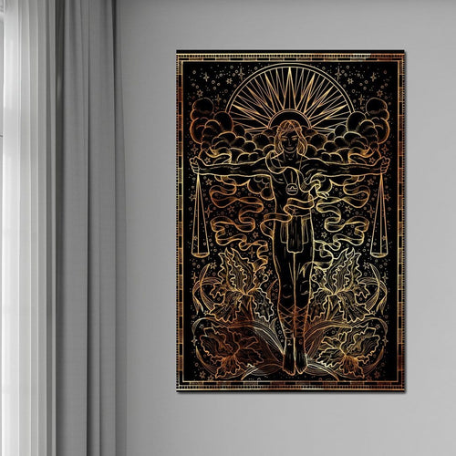 Zodiac sign Libra Canvas Wall Art