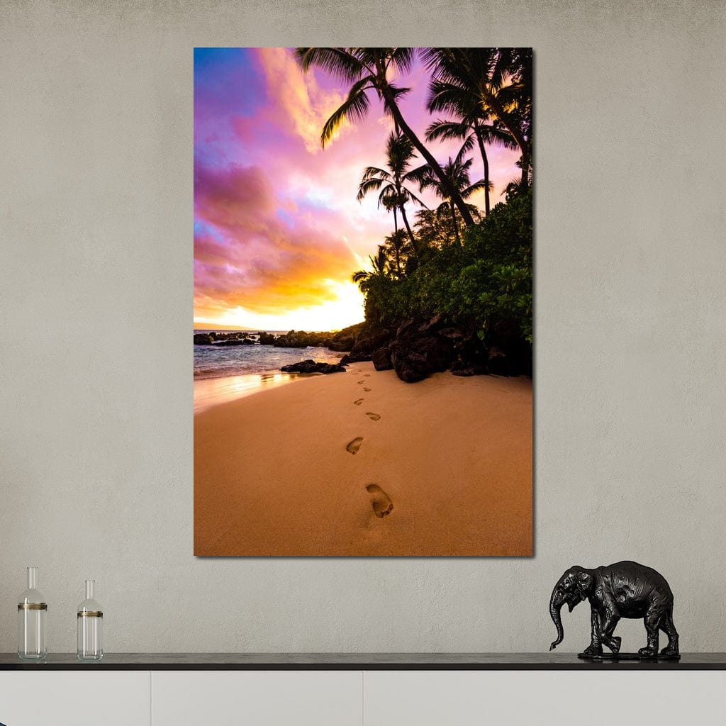 Footprints in the Sand Canvas Wall Art