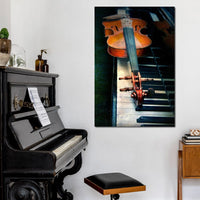 Piano & Violin Canvas Wall Art