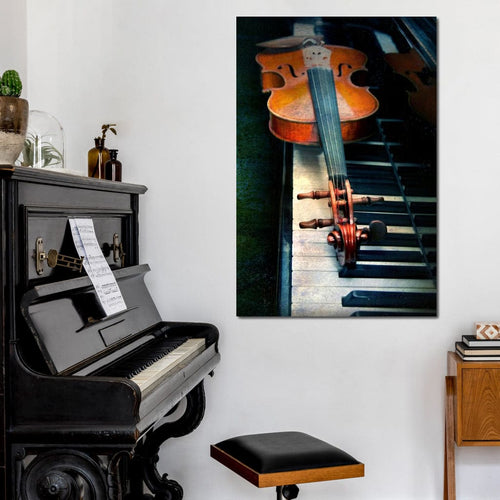 Piano & Violin Canvas Wall Art