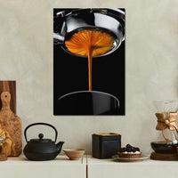 Espresso Stream Canvas Wall Art