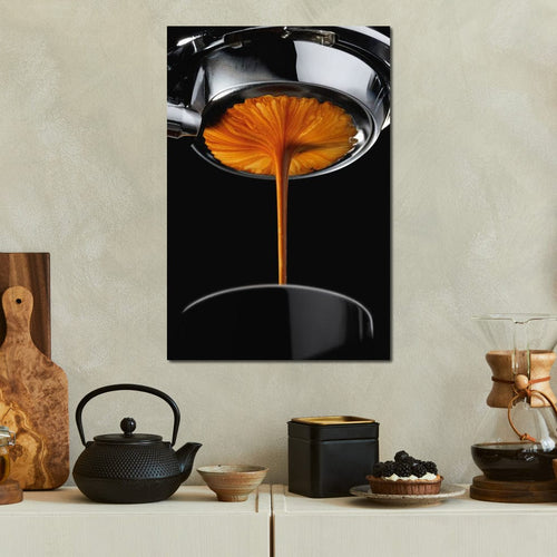 Espresso Stream Canvas Wall Art