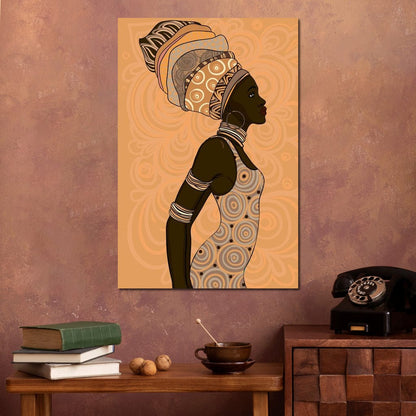 African Lady Canvas Wall Art