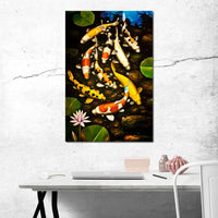 Koi Fishes Canvas Wall Art