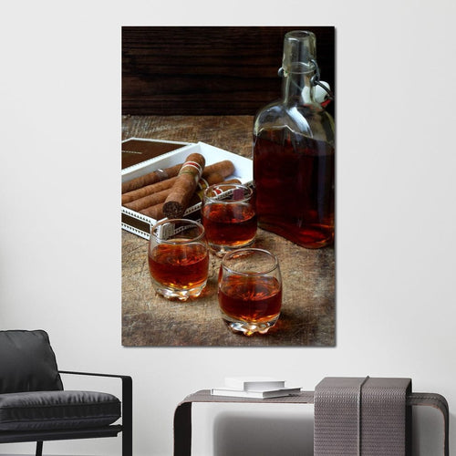 Cigars & Cognac Canvas Wall Art