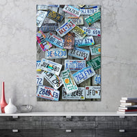 License Plates Canvas Wall Art