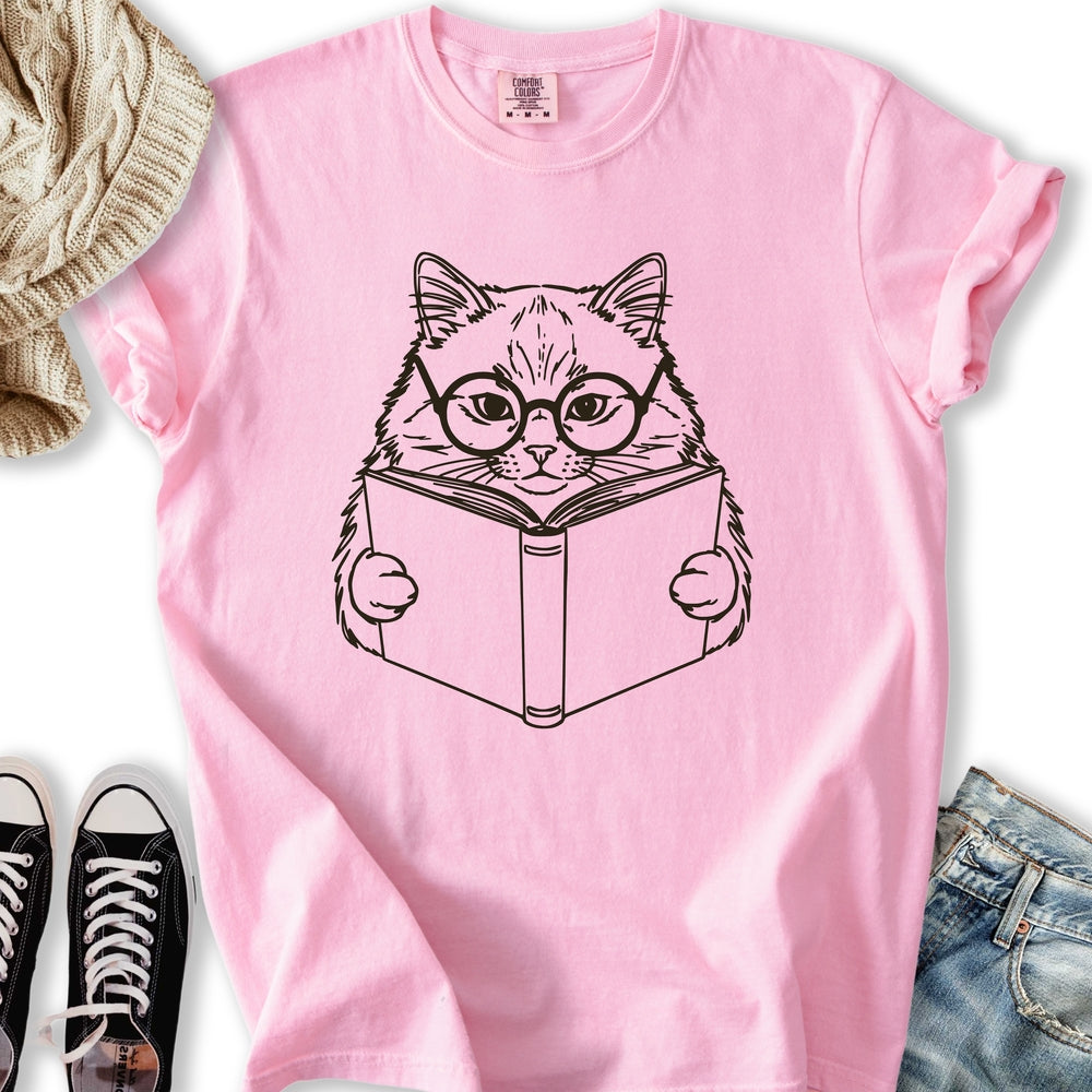Reading Cat Relaxed Tee