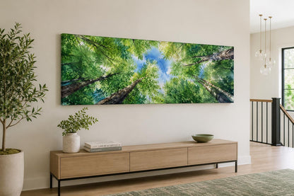 Forest Canopy Wall Art | Green Tree Wall Decor for Modern Farmhouse Spaces