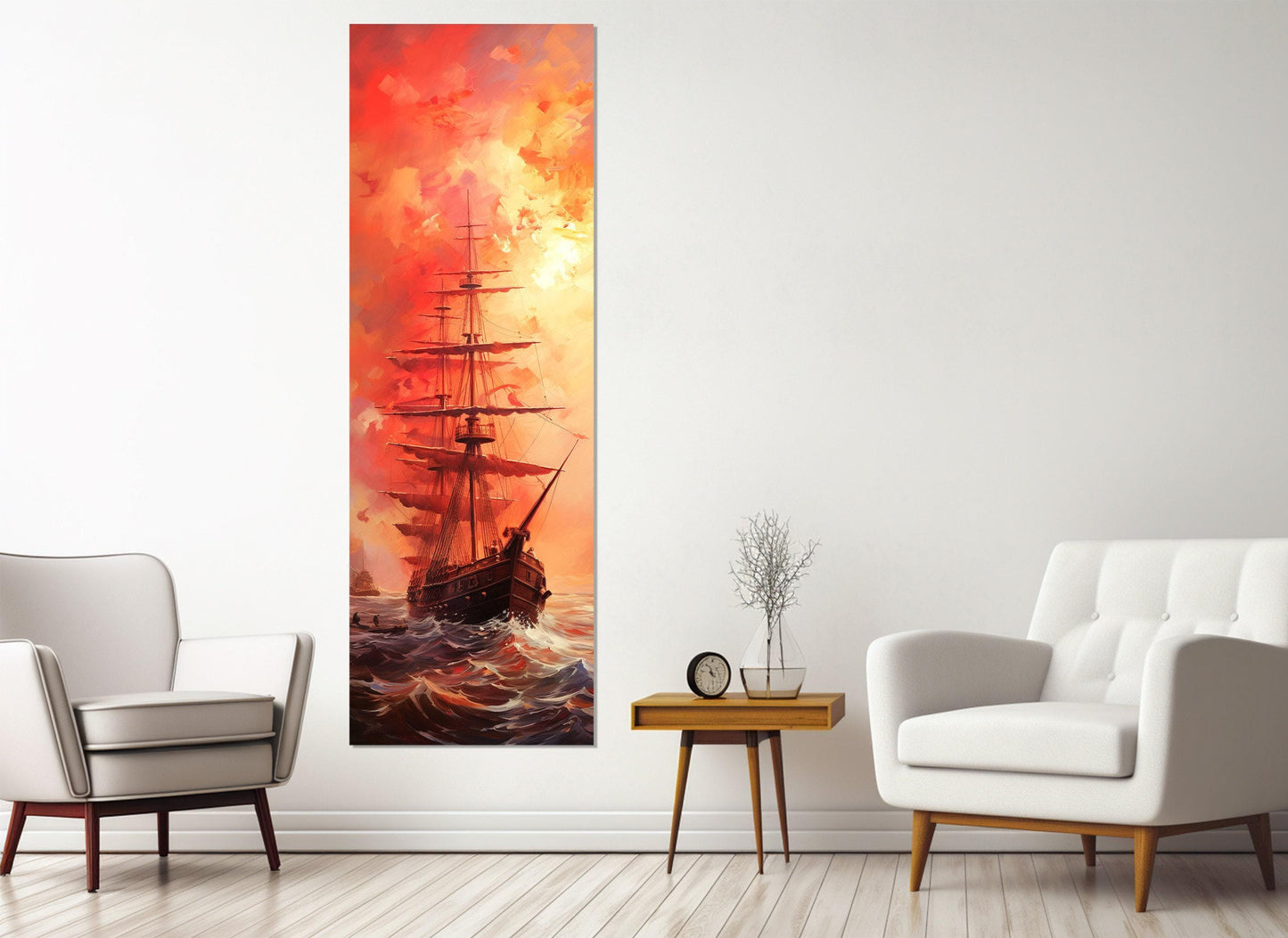 Vintage Sailboat Canvas Print - Framed Nautical Wall Art | Ready to Hang
