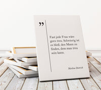 Marlene Dietrich Canvas Print – German Wall Art | Inspirational Quotes on Cotton Canvas