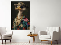 Ostrich Canvas Print - Framed Canvas Art | Ready to Hang Cool Ostrich Artwork
