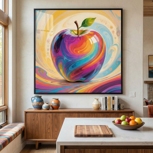 The Enchanted Rainbow Apple Canvas Wall Art