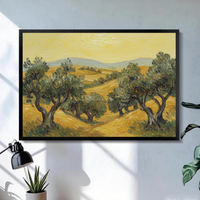 Olive Grove Landscape Canvas Wall Art – Framed