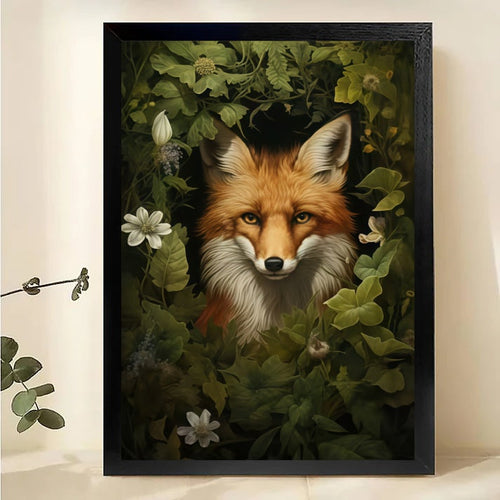 Fox in Botanical Garden Wall Art - Nature Wildlife Print