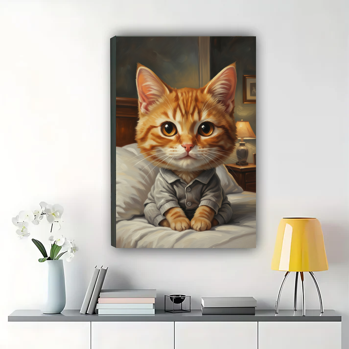 Orange Tabby Cat Portrait - Classic Pet Wall Art