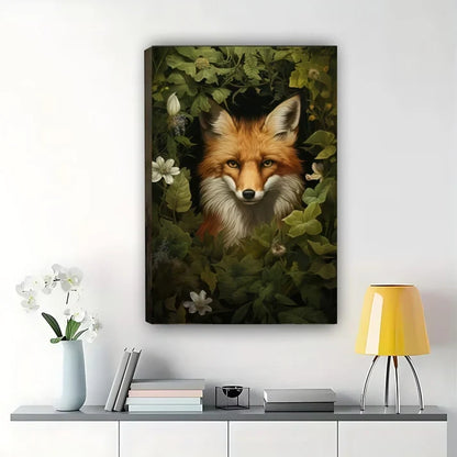 Fox in Botanical Garden Wall Art - Nature Wildlife Print