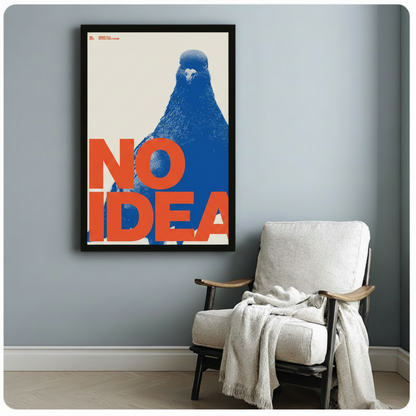 NO IDEA Retro Pigeon Canvas Wall Art – Pop Art