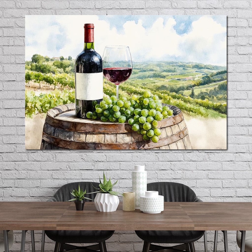 Vineyard Landscape Canvas Wall Art