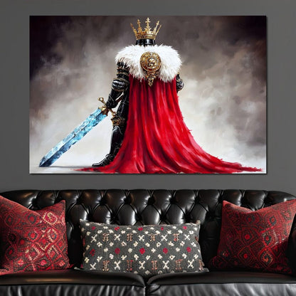 Majestic Regalia Warrior Canvas Wall Art