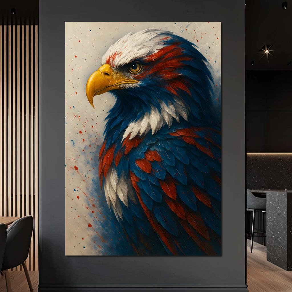 Eagle Majesty Feathered Glory Canvas Wall Art