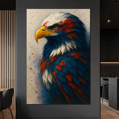 Eagle Majesty Feathered Glory Canvas Wall Art