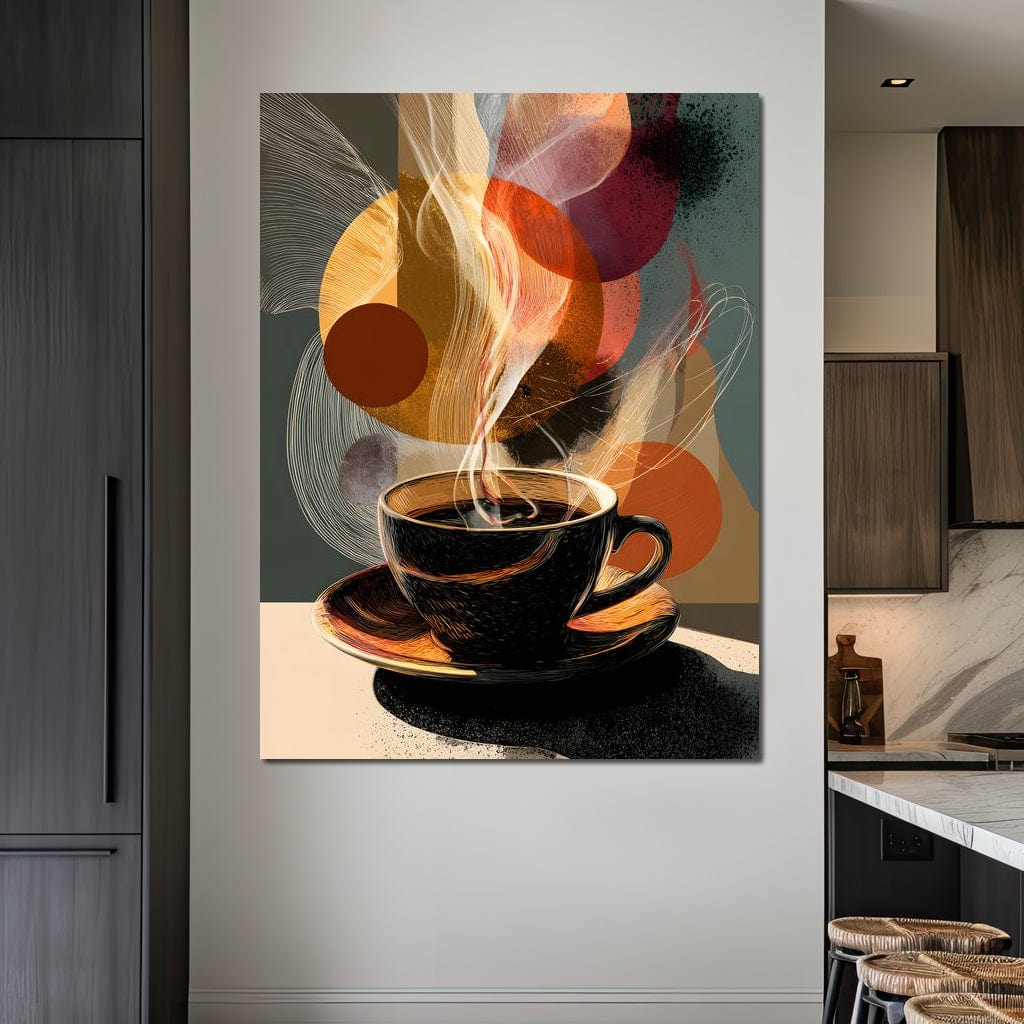 Morning Brew Abstract Fusion Canvas Wall Art
