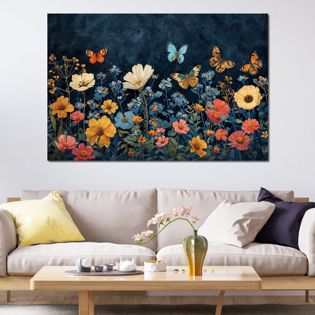 Midnight Blossom Ballet Canvas Wall Art